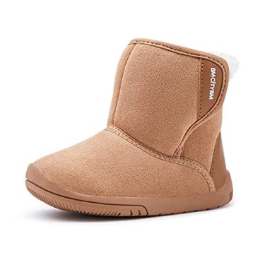 Imagem de Botas de Neve para Meninos e Meninas BMCiTYBM Botas de Inverno Quentes Forradas com Pele de Inverno (Bebê/Criança/Criança Pequena), Camel, 12-18 Months Toddler