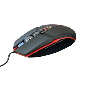 Imagem de Mouse Gamer Ergonomico 6 Botões 2400 Dpi Com Fio Mouse Gamer Usb Mouse Gamer Vermelho