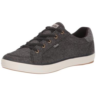 Imagem de Keds Tênis feminino Center II com cadarço, Slub de algodão cinza, 9.5