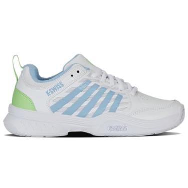 Imagem de K-Swiss Tênis feminino Court Express 2, Branco/Canal Holandês/Verde Paraíso, 39 BR