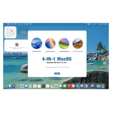 Imagem de 64 GB- 4 em 1, MacOS Tahoe inicializável 26、Sequoia 15、Sonoma 14、High Sierra 10.13.6, USB Drive 3.2, reinstalar/recuperar/restaurar Mac OS X