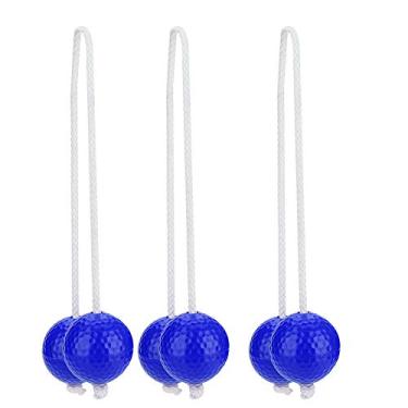 Imagem de 3 Pares Bola de Golfe Bola Bolas Conjunto de Bolas Esportivas de Substituição para Crianças, Borracha TPR Macio e Resistente Com Cordão de Nylon Grosso para Uso Interno e