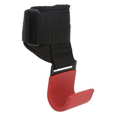 Imagem de Ganchos de Levantamento de Peso, Alças de Pulso Resistentes, Luvas, Suporte para Treino, Academia, Levantamento de Peso (Vermelho)