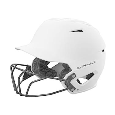 Imagem de EvoShield Capacete de rebatedor fosco XVT 2.0 com máscara facial - Team White, PP