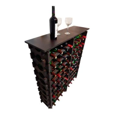 Imagem de Adega Madeira 72 Garrafas Imbuia Cevey Adegas e Artesanatos