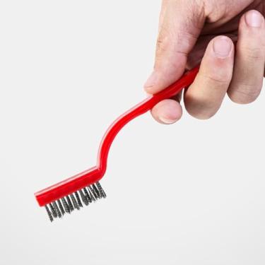 Imagem de Escova de limpeza de fendas de fio de aço, raspador de fogão de cozinha de limpeza eficiente com aderência confortável para fogão, exaustor, pia