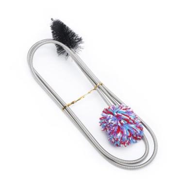 Imagem de Chiffonade Escova de limpeza de bocal de saxofone, escova de cobra de furo flexível, ferramenta de limpeza de bocal multiuso para saxofone, trompete e cornetas