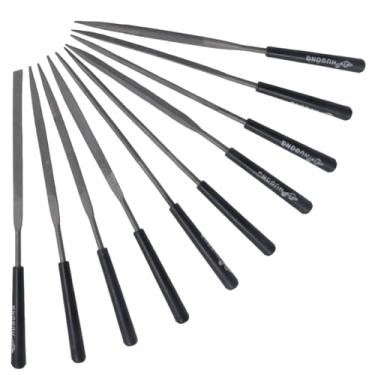 Imagem de Soundspire Conjunto de arquivos de guitarra de 10 peças - ferramentas de porca e traste de aço de precisão para manutenção de baixo/acústica (kit Luthier)