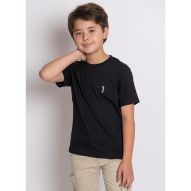 Imagem de Camiseta Aleatory Infantil Básica New Preta-Masculino