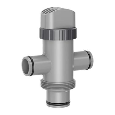 Imagem de RNXRZANK Substituição Da Válvula de êmbolo Da Piscina: Adaptador de Mangueira Fácil de Instalar para Piscinas Acima Do Solo, Junta de Borracha à Prova de Vazam, Duas Vias 16x6cm