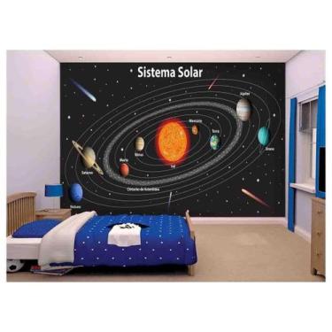 Imagem de Papel De Parede Infantil Espaço Sistema Solar  Azs120 - Você Decora