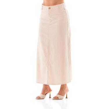 Imagem de Saia Jeans Feminina Arauto Evasê Natural