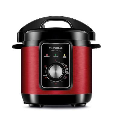 Imagem de Panela de Pressão Elétrica 3L, Mondial 700W Com Copo Medidor, Colher e 10 Funções Pré-programadas