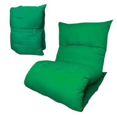 Imagem de Almofada Dobrável 170x60x9cm Colchonete Chão Sofá Visita Macia(Verde Bandeira)
