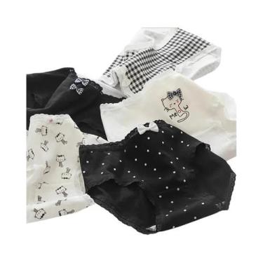 Imagem de Conjunto De 5 Calcinhas De Algodão Para Meninas Com Estampa De Desenho