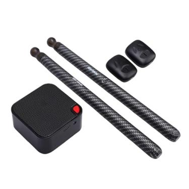 Imagem de Generic Conjunto de Bateria de Ar Virtual, Baquetas Eletrônicas Com Detecção de Movimento 3D Com Pedais e Conversor de áudio para Prática Silenciosa, Kit de Bateria Portátil para