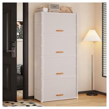 Imagem de SPXMQSS Sapateira, armário de armazenamento de sapatos de 3/5/7/9 níveis com porta, prateleira de sapateira de pé livre, resistente, economiza espaço, fácil de montar para armário, entrada, corredor