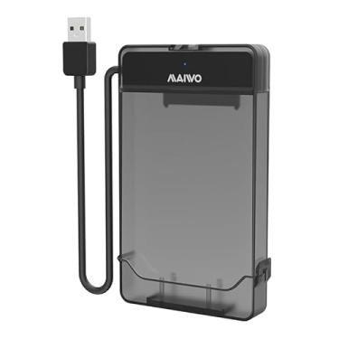 Imagem de MAIWO Cabo SATA para USB, SSD/HDD SATA de 2,5 polegadas para adaptador USB 3.0, leitor conversor de compartimento de disco rígido externo para SATA I/II/III SSD/HDD de 2,5 polegadas, capacidade de 8