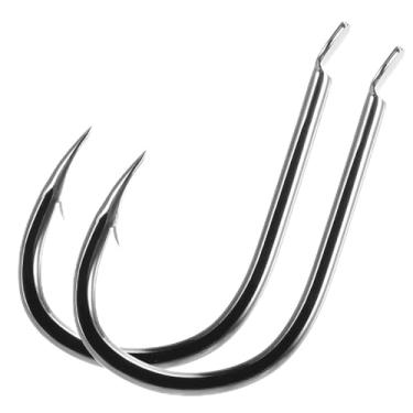 Imagem de 30 UNIDADES Anzóis de Pesca Aço Alto Carbono com Barbas Anzol Isca Mole Jig Peixe Tackle Substituição para Iscas Ferramenta Prática Alta Resistência