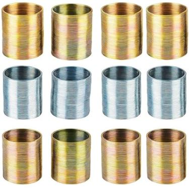 Imagem de ArtCreativity Metal Coil Spring - 12 Pack - 1 Inch Silver and Gold Metal Coil Spring Set - Fun Birthday Party Favor for Kids, Cute Coil Spring Prize, Goody Bag Fillers, Stocking Stuffers, Novelty Gift
