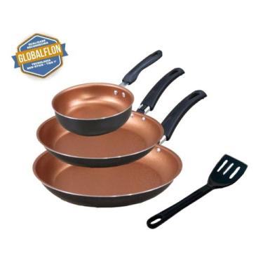 Imagem de Conjunto De Frigideira 3 Peças Antiaderente Teflon - Global ALuminio, 