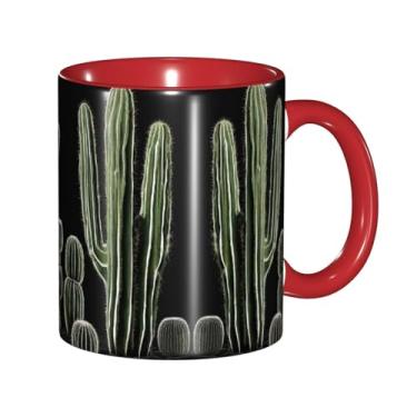 Imagem de Zeraoke Canecas de café criativas com estampa de plantas suculentas, personalizadas, presente para família, tamanho de 325 ml, unissex