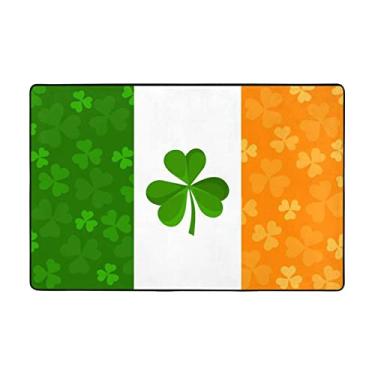 Imagem de Zeraoke Tapetes de área com bandeira irlandesa para sala de estar de 1,2 x 1,5 m, tapete macio e moderno, tapetes antiderrapantes para decoração de casa, tapete lavável para quarto, jantar,