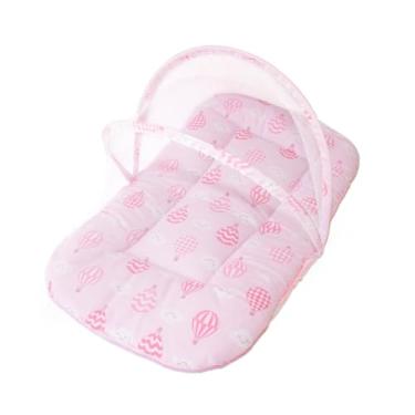 Imagem de Berço Portátil Ninho redutor Com Mosquiteiro Preço De Atacado, enxoval, bebê(balão rosa)