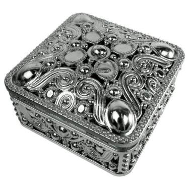 Imagem de Porta-Joia Quadrado - SJO Artigos Religiosos, Prata