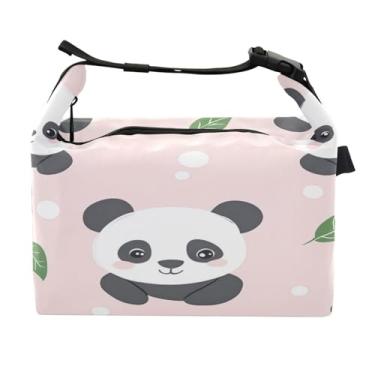 Imagem de STAYTOP Lancheira fofa de panda com fivela de alça, lancheira isolada para meninos e meninas, lancheira térmica para trabalho escolar