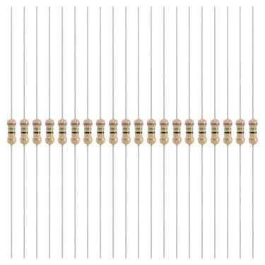 Imagem de YOKIVE 200 peças 1/4W (0,25 Watts) 75 Ohm 5% de resistor de filme de carbono, resistor fixo único de filme de carbono | Ótimo para dispositivos eletrônicos DIY, placas de circuito, sensores