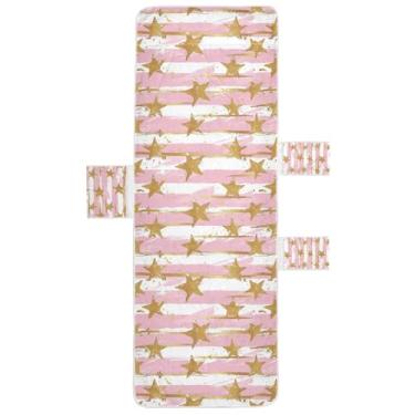 Imagem de STAYTOP Beautiful Stars Capa de toalha para espreguiçadeira, capa macia para espreguiçadeira, capas de cadeira de praia com bolsos para jardim, pátio, pátio, banhos de sol, gramado, 215 x 76 cm