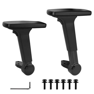 Imagem de Frassie Par de descanso de braço de cadeira dobrável ajustável em altura, conjunto de braços de cadeira gamer Boss