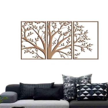 Imagem de Quadro Decorativo Árvore 6Mm Vazado - Md/Cru - Decoarts