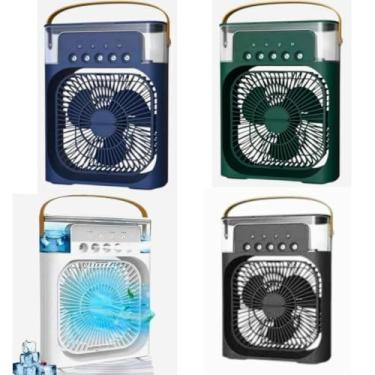 Imagem de Climatizador Ventilador Aromatizador Umidificador Ar Condicionado Portátil Reservatório De Água Gelada Gelo Luz De Led Temporizador (Cor aleatória)
