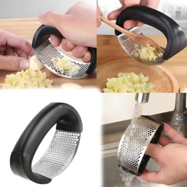 Imagem de Kit 2 Amassador Alho Aço Inox Prático