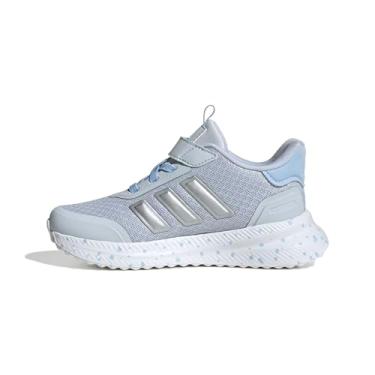 Imagem de adidas Tênis infantil unissex X_PLR Path Elastic Lace & Strap, Azul halo/prata metálico/azul, 11 Little Kid