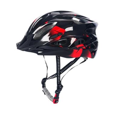 Imagem de harayaa Capacete para adultos, unissex, a impactos, com alças ajustáveis. Ideal para ciclismo, skate e bicicleta de estrada, Preto