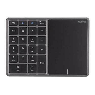 Imagem de Generic Teclado Numérico Sem Fio Touchpad 22 Teclas BT4.2 2.4G Type C Carregamento 500mAh Teclado Numérico Portátil para IOS OS X Home Office Preto (Cinza Ferro)