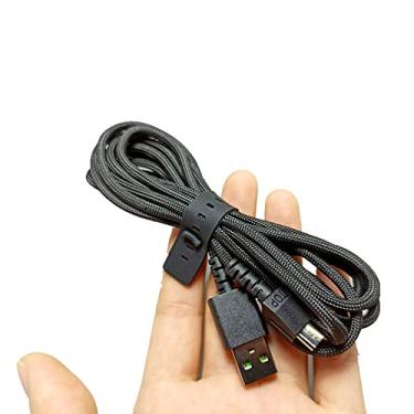 Imagem de ZEZEFUFU 2M Nylon + PVC Micro USB Cabo de substituição para Razer Basilisk Ultimate Hyperspeed Mouse Gaming