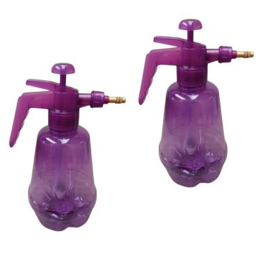 Imagem de Pulverizador de Pressão Manual, 1,6L, Plástico PP e Cobre, Cores Sortidas, Bico Ajustável, para Jardinagem e Limpeza, 260g, 31x12x12cm, 2 Unidades
