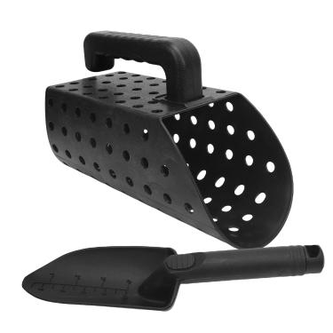 Imagem de Luocute Colher de Areia, pá de Aço Inoxidável e Peneira para Detecção de Metal, Com Punho Confortável, para Caça Ao Tesouro na Praia e Aventuras Subaquáticas