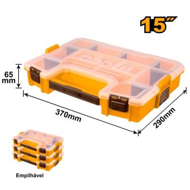 Imagem de 01 Organizador Maleta Empilhável Ingco 37X29X6,5Cm Pbx1511