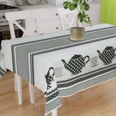 Imagem de Toalha de Mesa Retangular 4 Cadeiras Oxford Estampada – Decoração de Cozinha e Sala (Ypê)