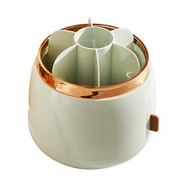 Imagem de ZJchao Organizador de Pincel de Maquiagem Suporte Giratório de Armazenamento de Cosméticos Com Capa para Penteadeira Banheiro Mesa de Escritório PET Material ABS 13 X 13 X 23,7 Cm (02)