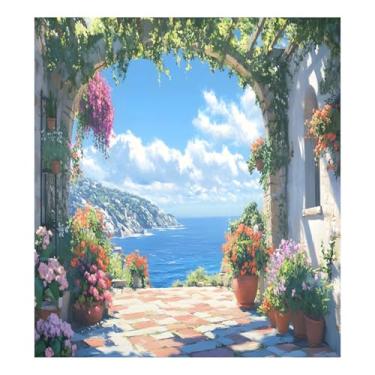 Imagem de Capas magnéticas para varanda azul marinho para máquinas de lavar louça, à prova d'água, ímã, capas de geladeira, bancada, portátil, 58 x 66 cm