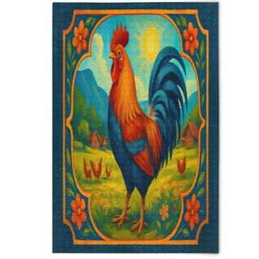 Imagem de Quebra-cabeças 500 peças para adultos arte de paisagem floral vintage fazenda cena floral quebra-cabeças coloridos presentes engraçados para amantes de quebra-cabeças, 500 peças, 52 x 37,8 cm