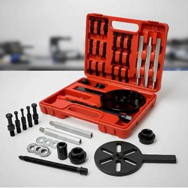 Imagem de Extrator de Rolamentos TER10 The Black Tools – Kit Profissional 31 Peças com Maleta para Buchas e Esferas