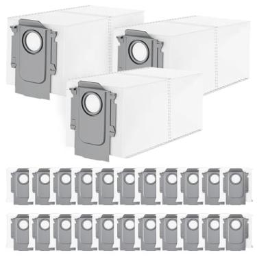 Imagem de 25 pacotes de sacos descartáveis para QRevo series S8MaxVUltra, S8MaxUltra, QrevoMaxV, QrevoPro, Qrevo Curv CurvX, QrevoCurvS5X, QrevoEdge, Saros10series, Qrevo Slim, QrevoEdgeS5A, QV 35A Robot Vacuum
