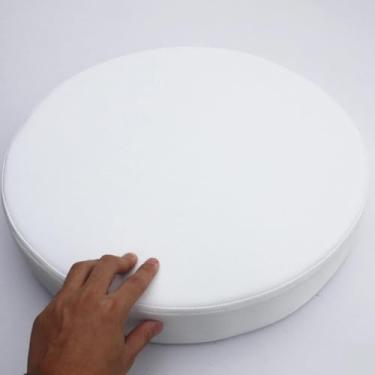 Imagem de Yadlan Almofada redonda para cadeira/assento ao ar livre, almofada de assento impermeável de 3/5/8 cm de espessura, almofadas antiderrapantes de espuma 45D com capa removível - para jardim, cozinha